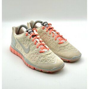 Nike Free TR Fit 2 Cream/Pink Women's Size 8.5 Running Shoes 487789-100